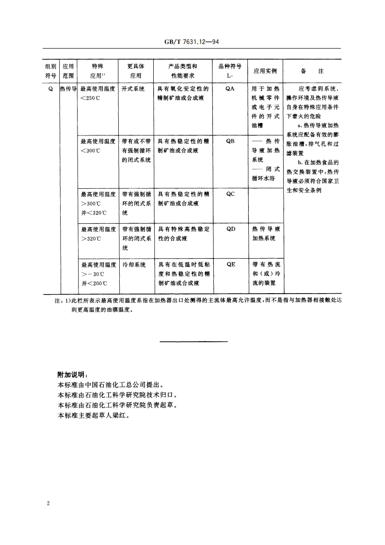 润滑剂和有关产品(L类)的分类 第12部分：Q组(热传导液) GBT 7631.12-1994.pdf_第3页