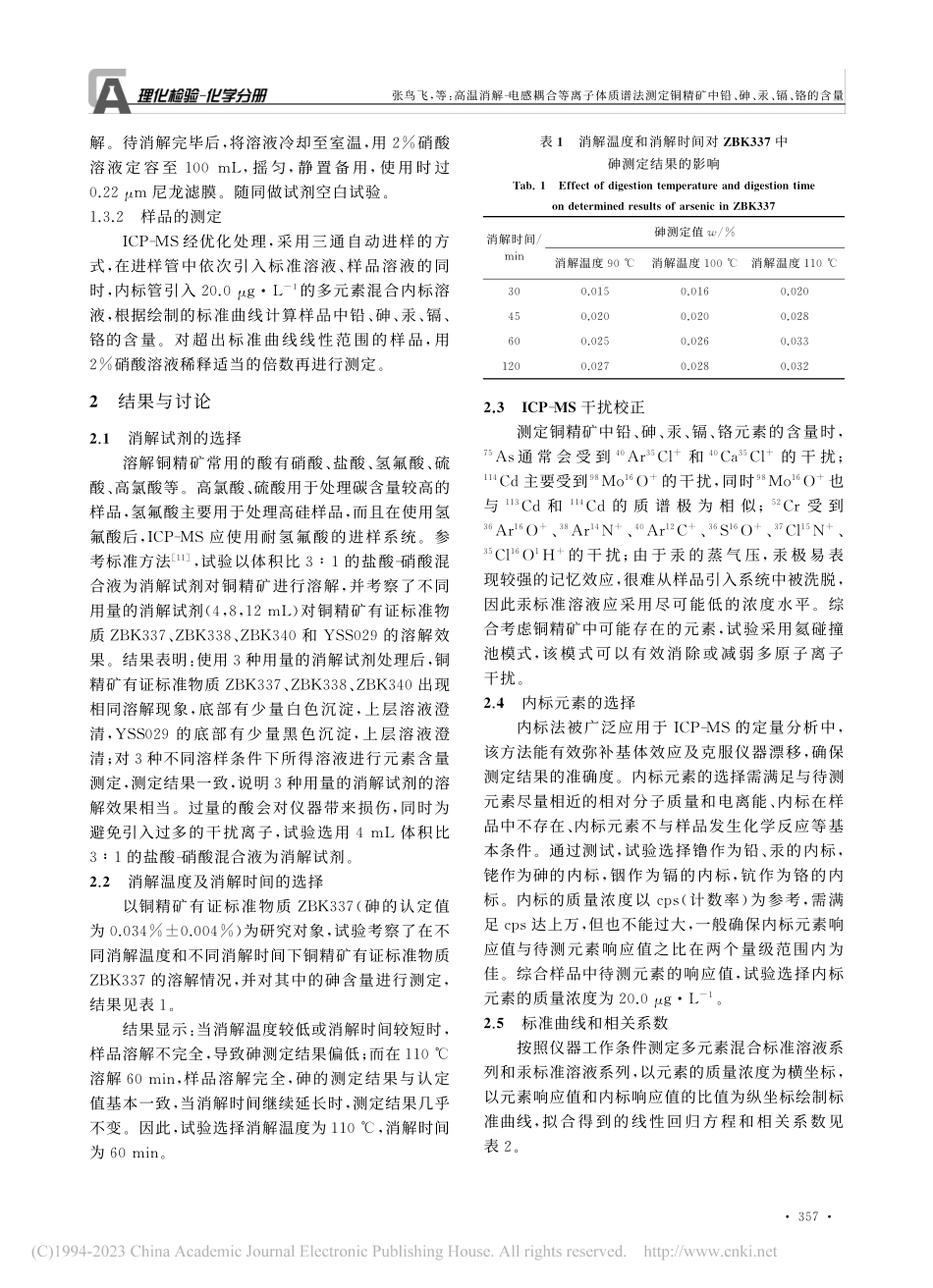 高温消解-电感耦合等离子体...中铅、砷、汞、镉、铬的含量_张鸟飞.pdf_第2页