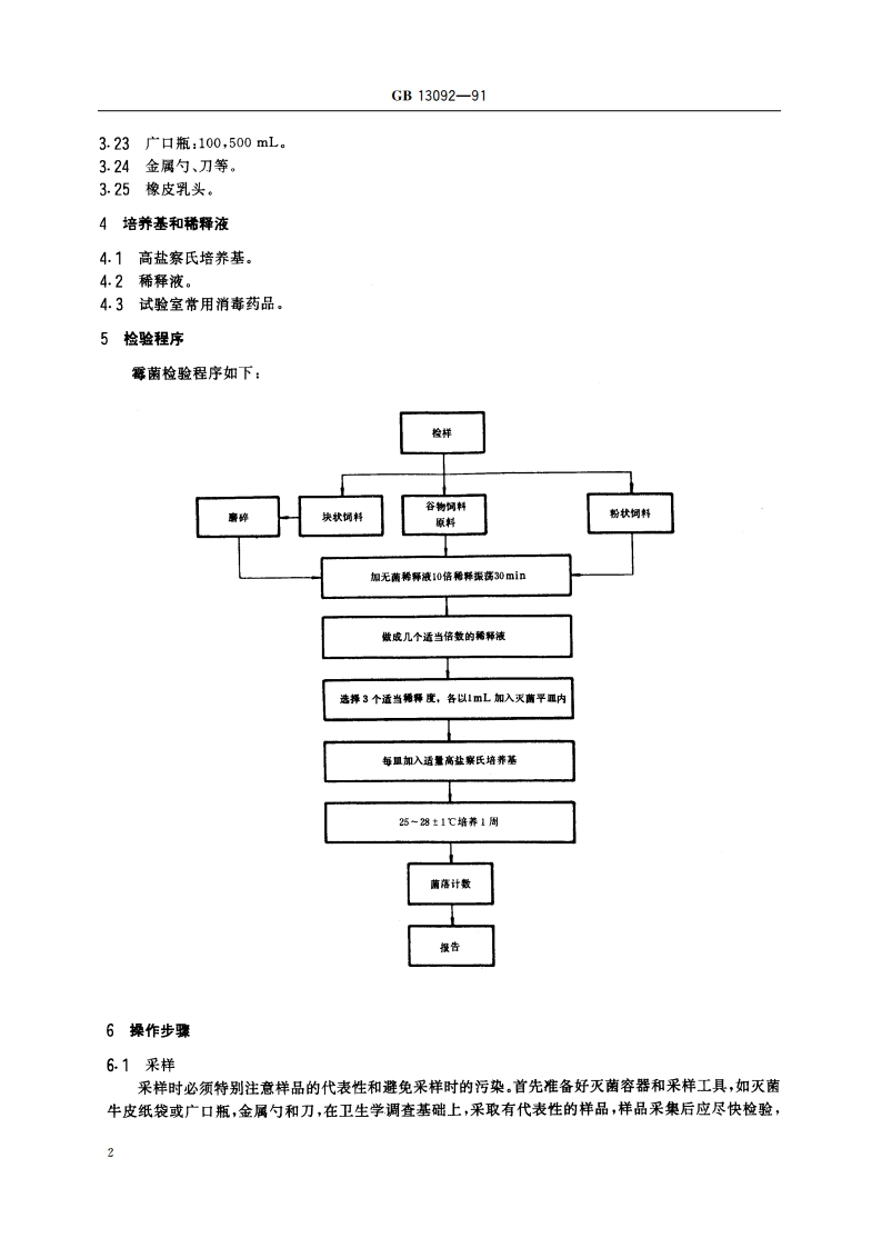 饲料中霉菌检验方法 GBT 13092-1991.pdf_第3页