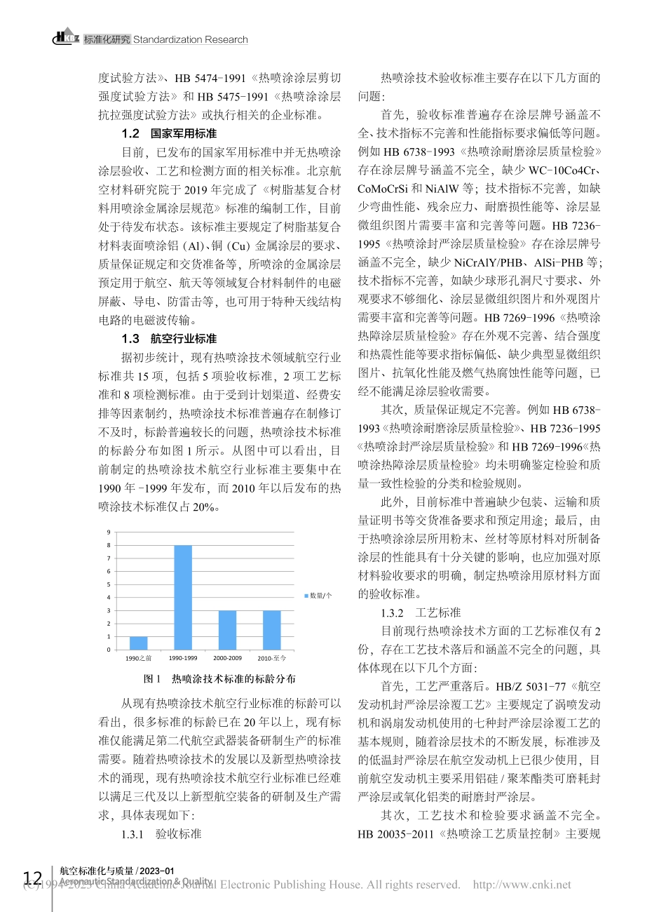 航空行业热喷涂技术标准现状及发展设想_张欢欢.pdf_第2页