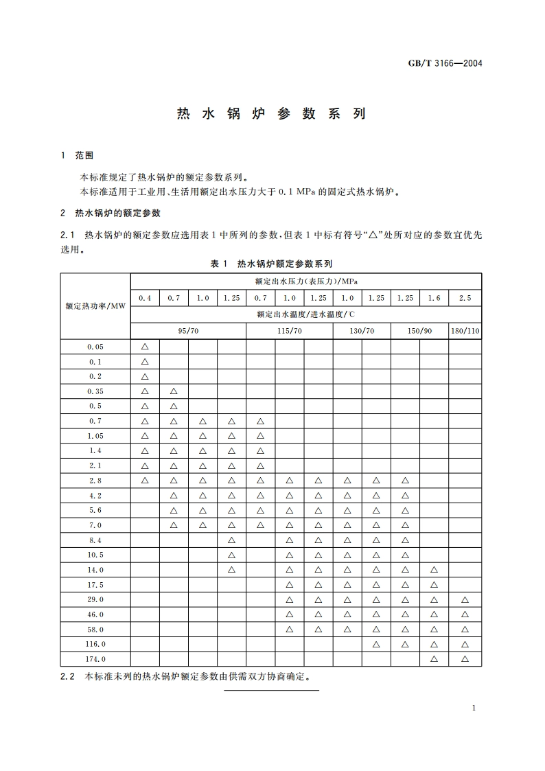 热水锅炉参数系列 GBT 3166-2004.pdf_第3页