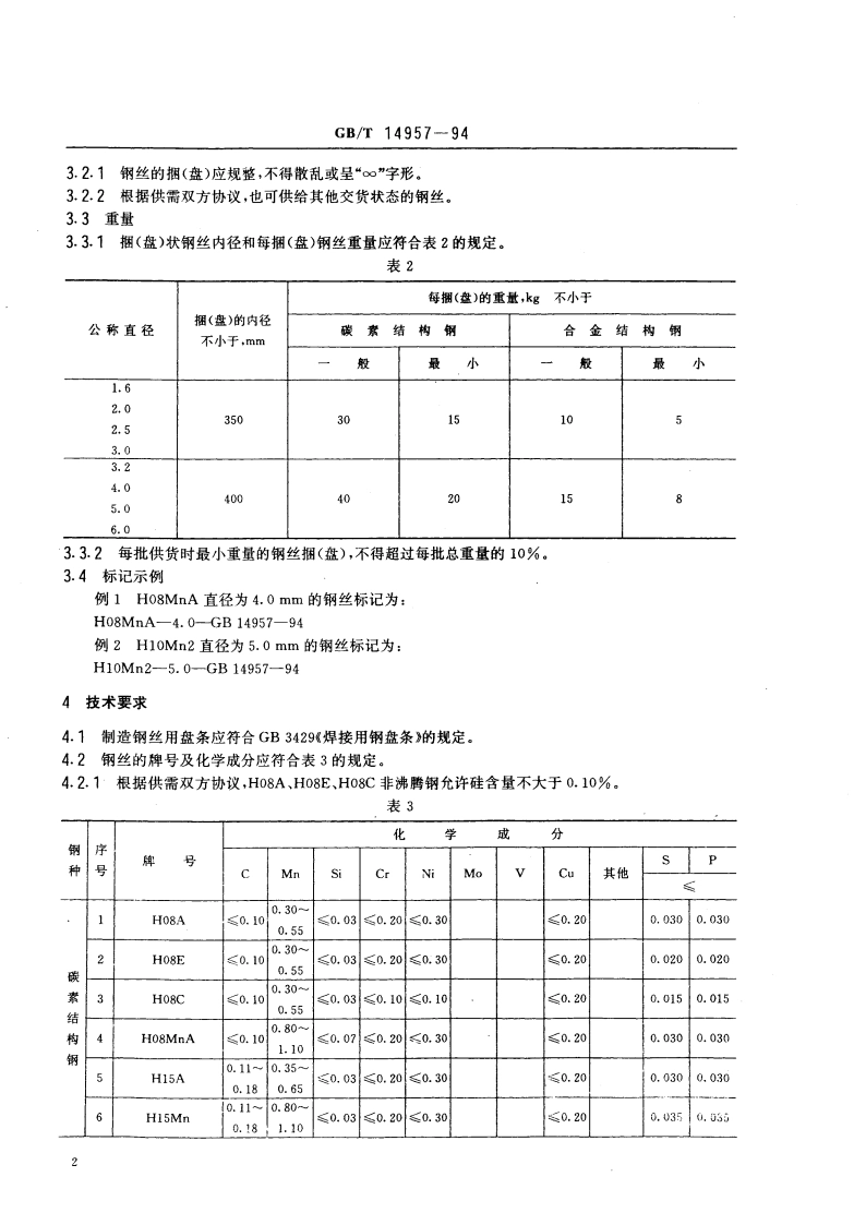 熔化焊用钢丝 GBT 14957-1994.pdf_第3页