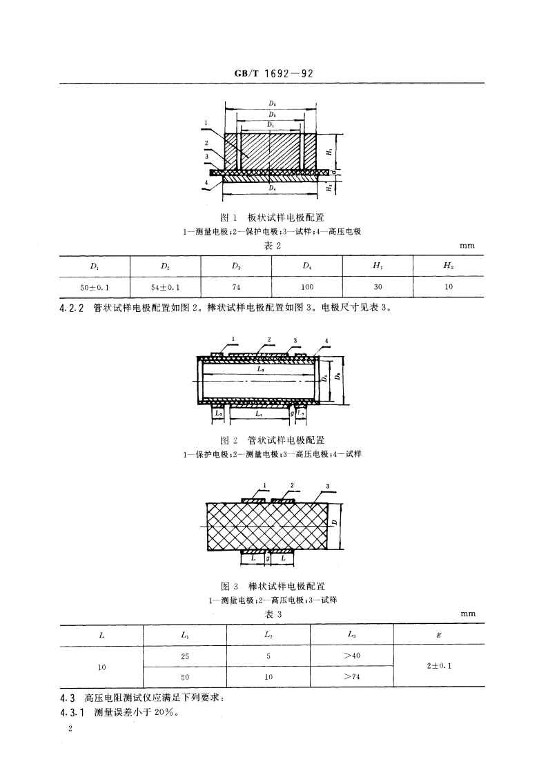 硫化橡胶绝缘电阻率测定 GBT 1692-1992.pdf_第3页
