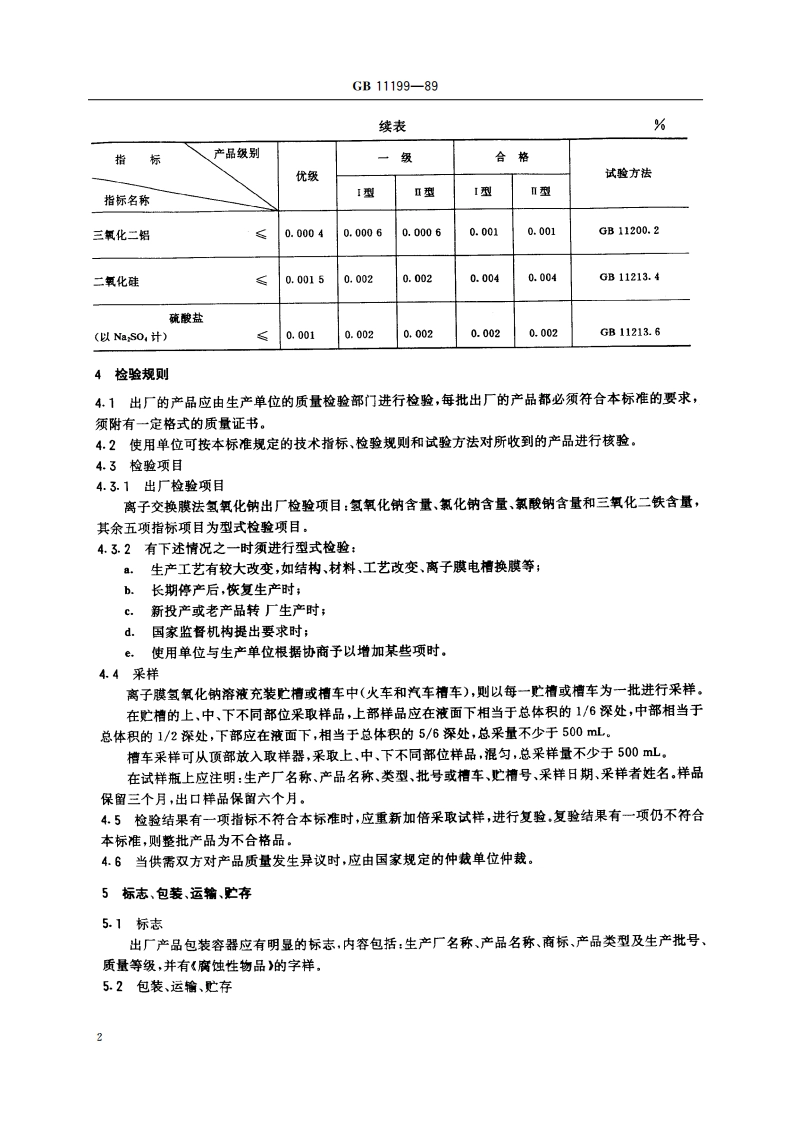 离子交换膜法氢氧化钠 GBT 11199-1989.pdf_第3页