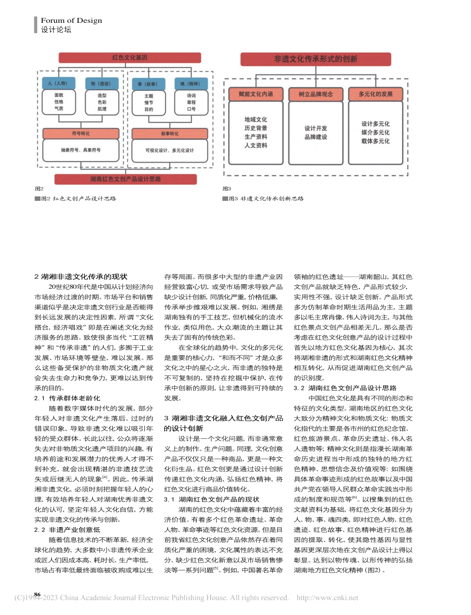 湖湘文化视域下的非遗文化传承和红色文创产品设计创新_万菁.pdf_第3页