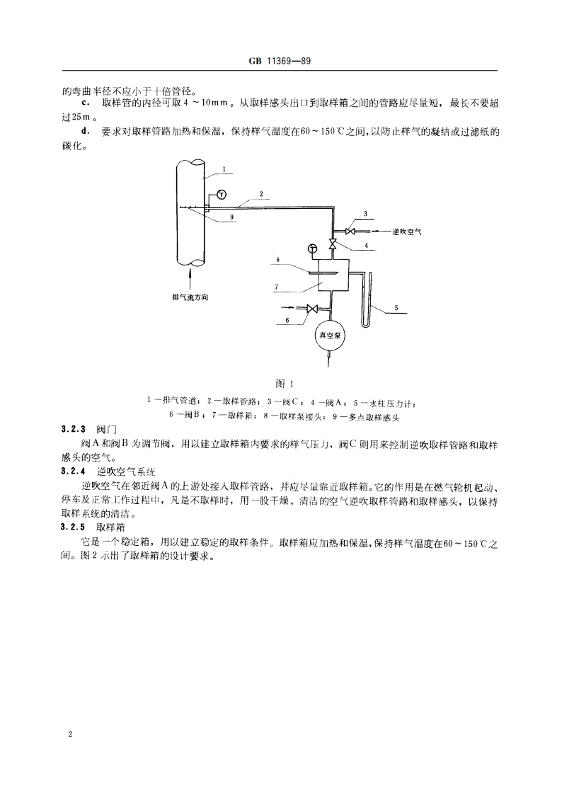 轻型燃气轮机排气冒烟测量 GBT 11369-1989.pdf_第3页