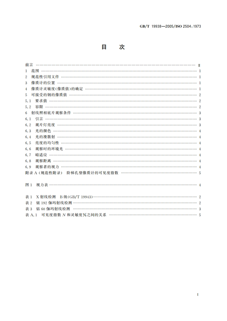 无损检测 焊缝射线照相和底片观察条件 像质计推荐型式的使用 GBT 19938-2005.pdf_第2页