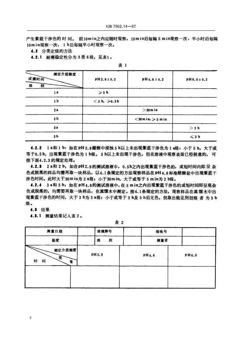 无色光学玻璃测试方法 耐酸稳定性测试方法 GBT 7962.14-1987.pdf_第3页