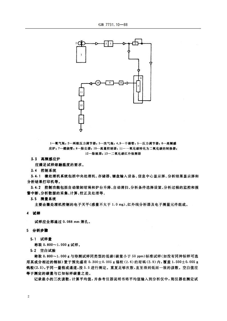 钨铁化学分析方法 红外线吸收法测定碳量 GBT 7731.10-1988.pdf_第3页