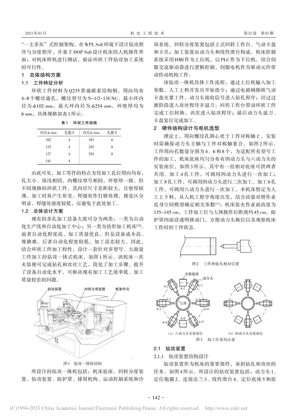 环状工件钻攻一体机结构与控制系统设计_曹希明.pdf_第2页