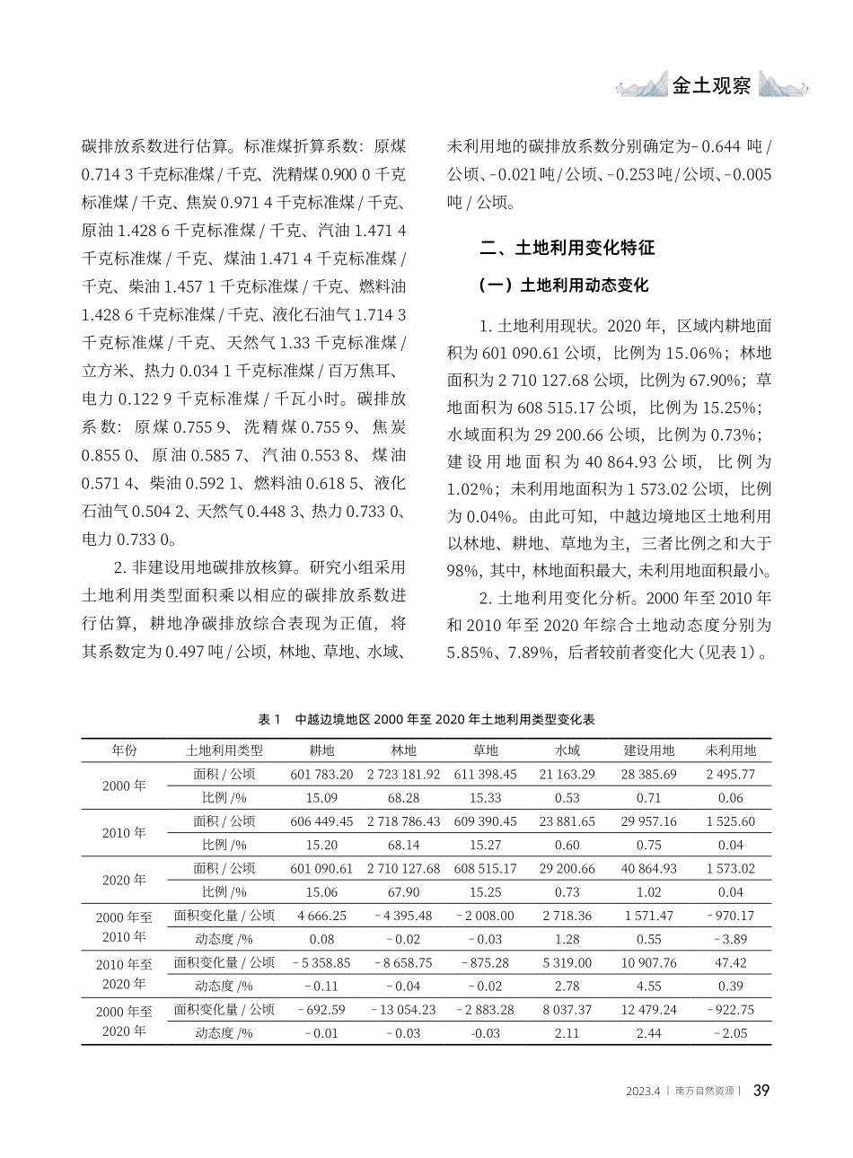 对中越边境地区土地利用变化及碳排放的分析思考_林晓楠.pdf_第2页