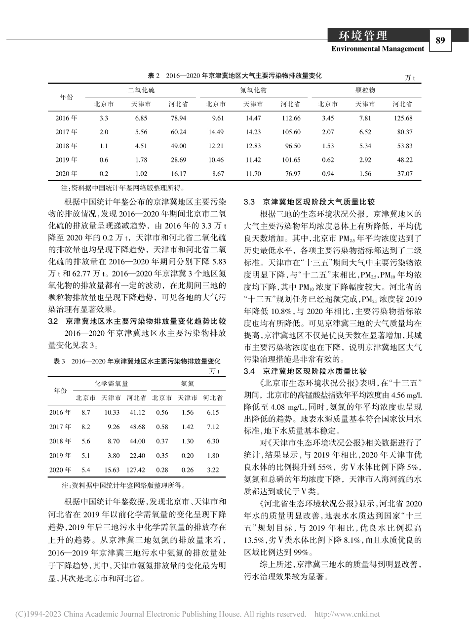 环境税下京津冀地区污染物治理的差异分析_韩婷宇.pdf_第2页