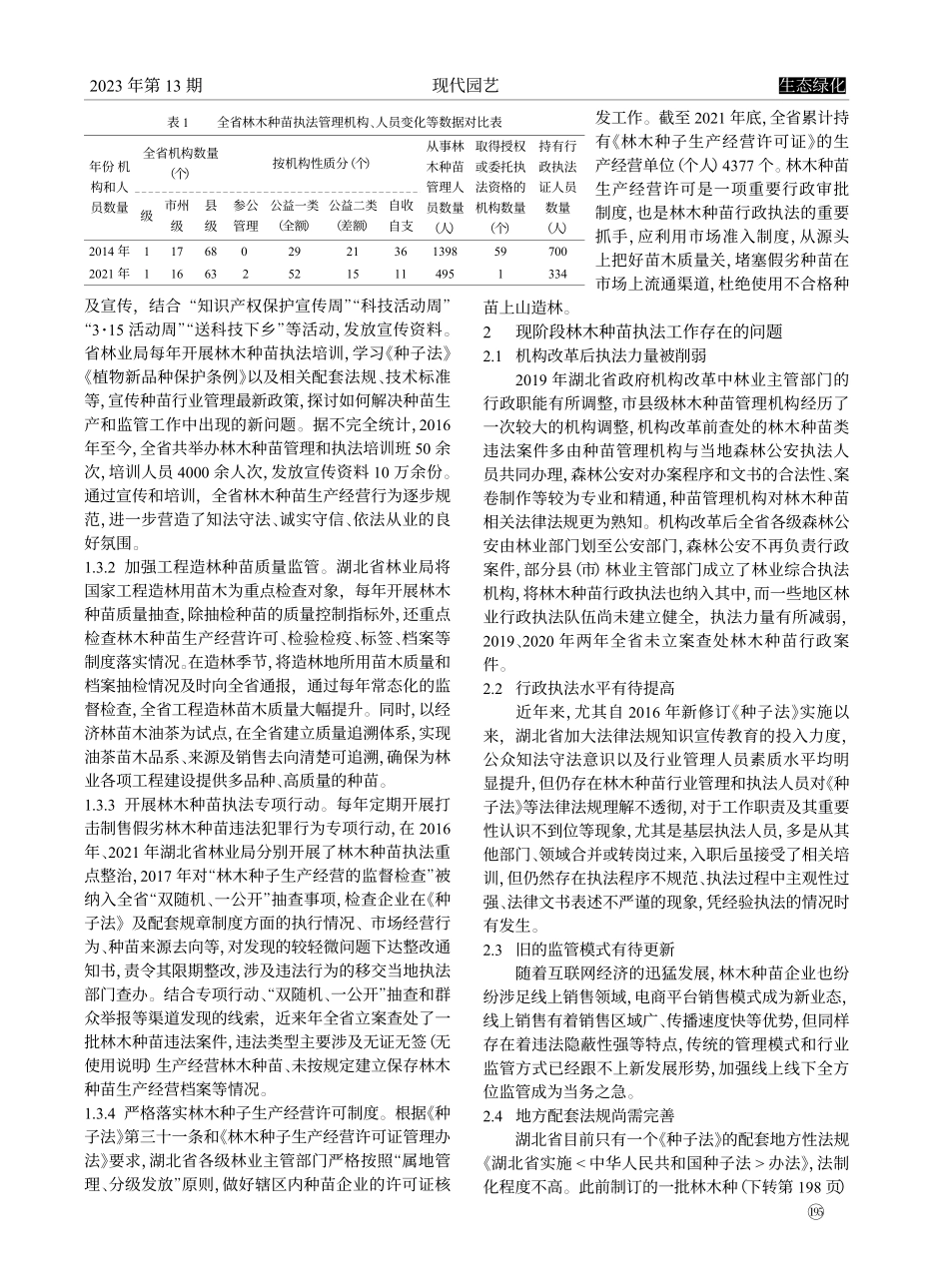 湖北省林木种苗执法工作存在问题及对策_董梅.pdf_第2页