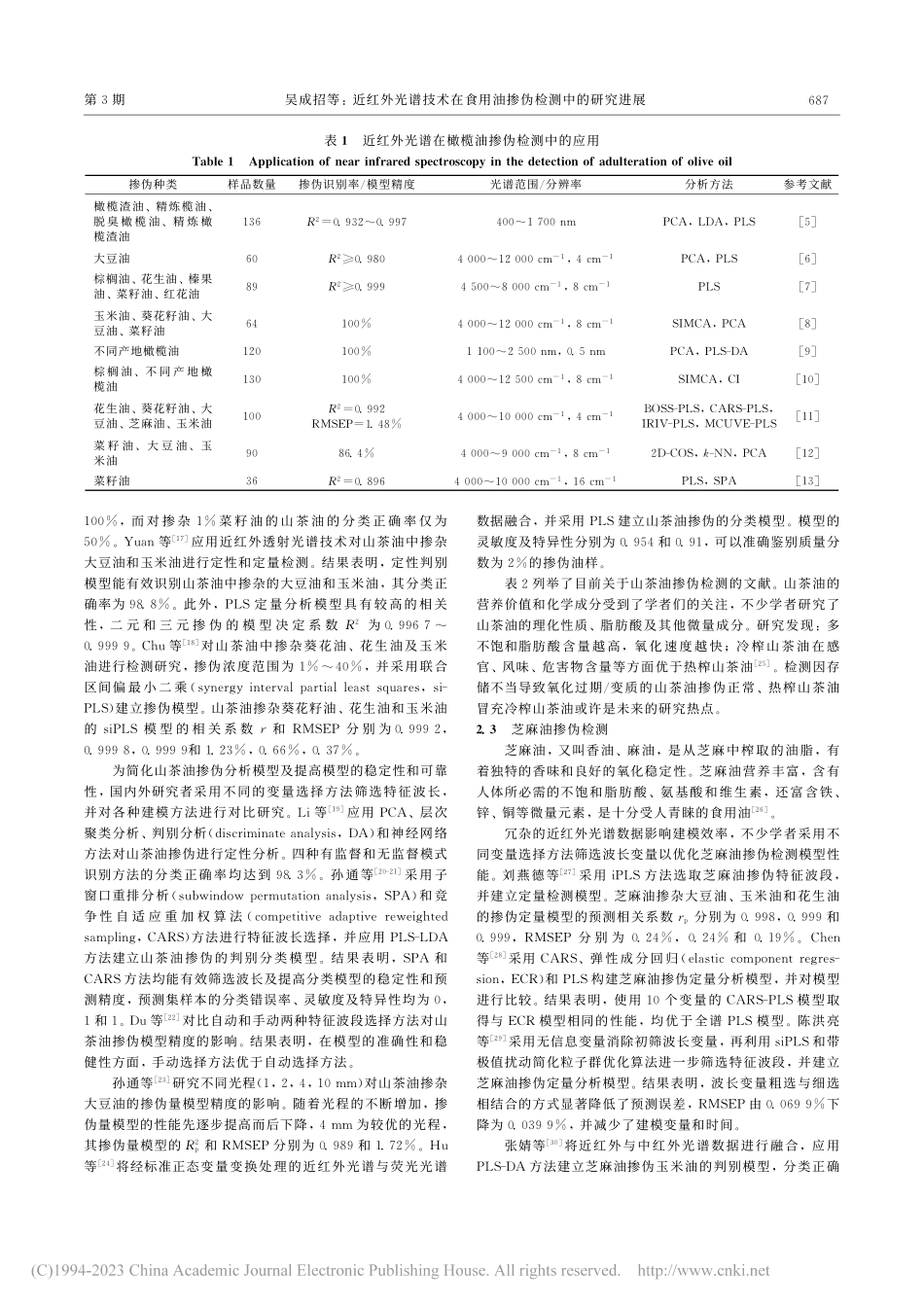 近红外光谱技术在食用油掺伪检测中的研究进展_吴成招.pdf_第3页