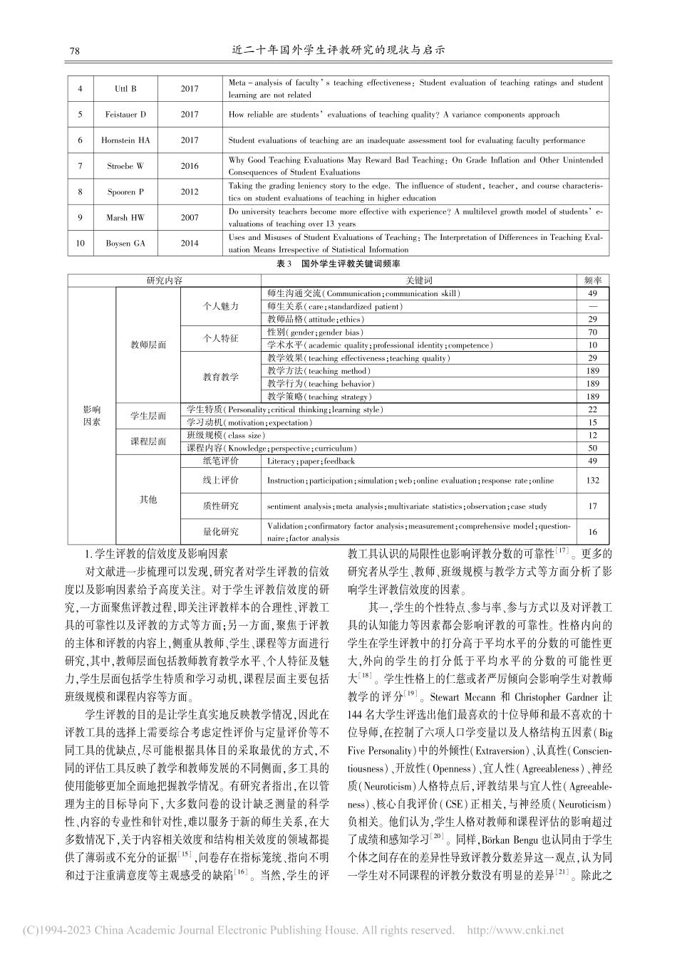 近二十年国外学生评教研究的现状与启示_杜瑞军.pdf_第3页
