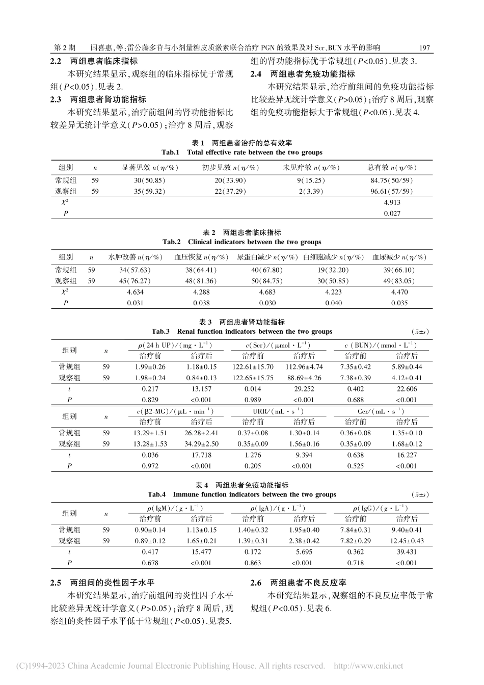 雷公藤多苷与小剂量糖皮质激...对Scr、BUN水平的影响_闫喜惠.pdf_第3页