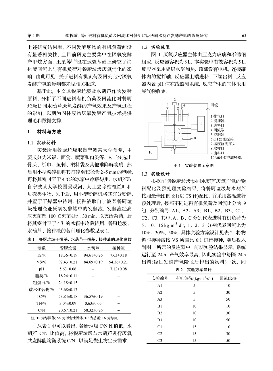 进料有机负荷及回流比对餐厨...同水葫芦发酵产氢的影响研究_李哲璇.pdf_第2页
