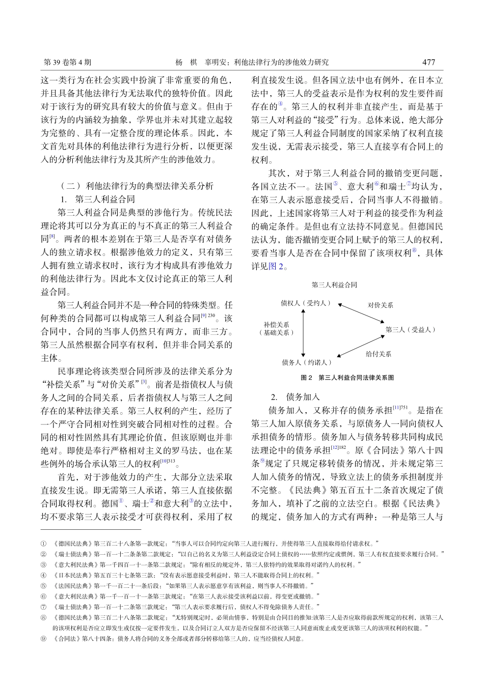 利他法律行为的涉他效力研究_杨棋.pdf_第3页