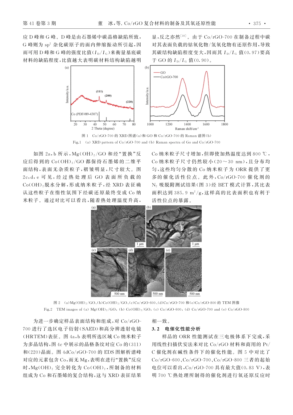 Co_rGO复合材料的制备及其氧还原性能_董冰.pdf_第3页