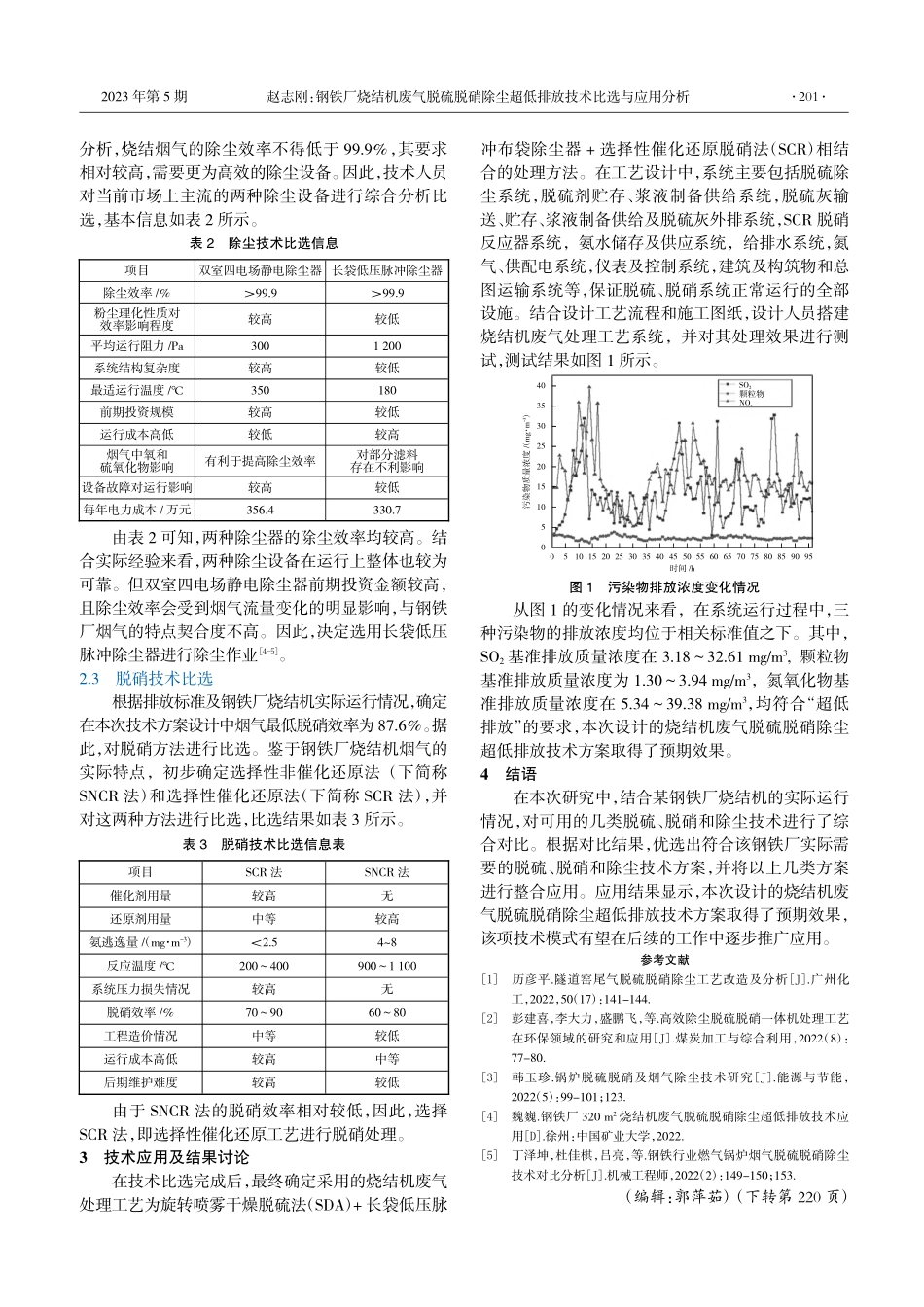 钢铁厂烧结机废气脱硫脱硝除...超低排放技术比选与应用分析_赵志刚.pdf_第2页