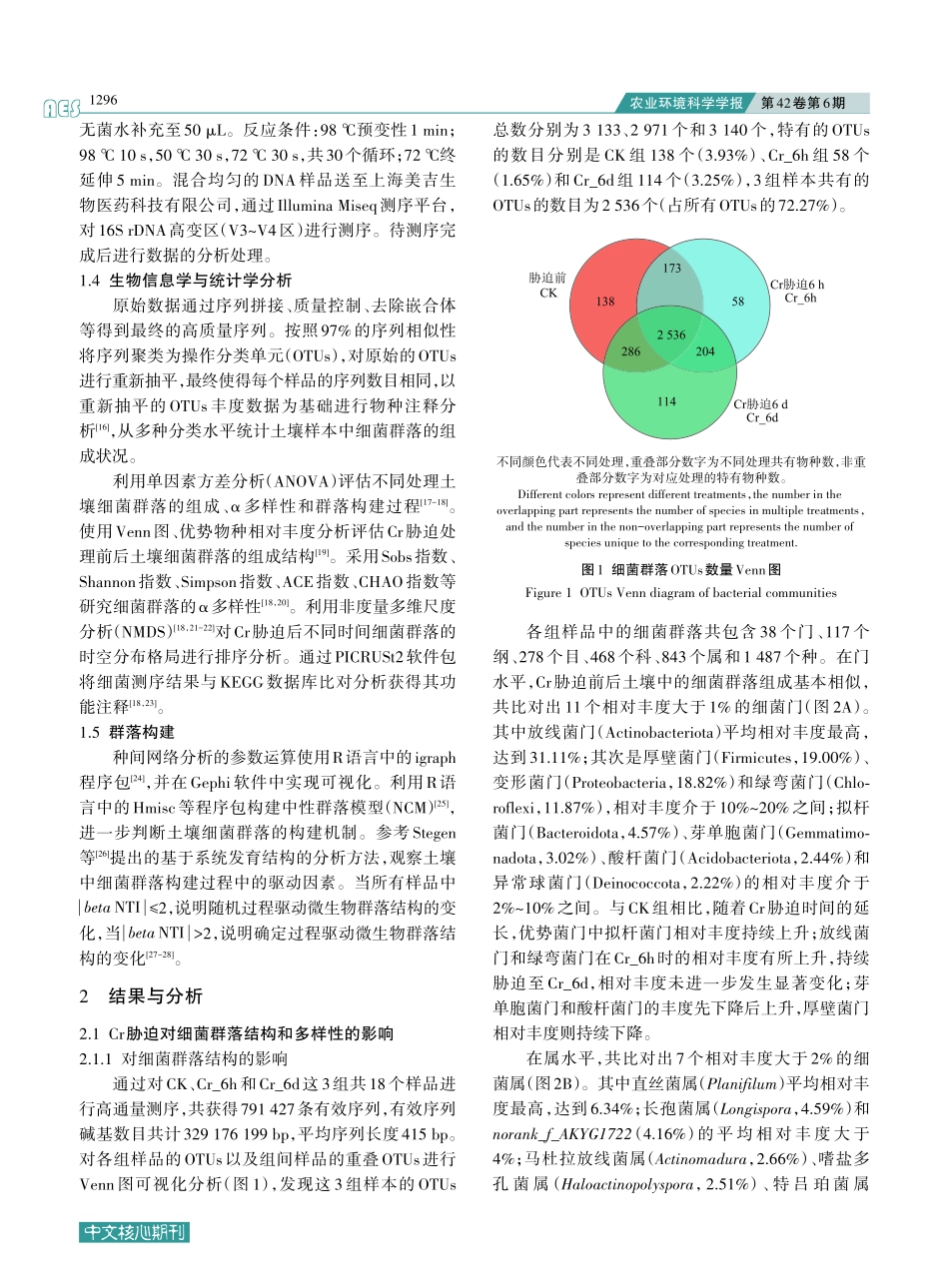 谷田土壤中细菌群落对铬胁迫的响应特征_景秀清.pdf_第3页