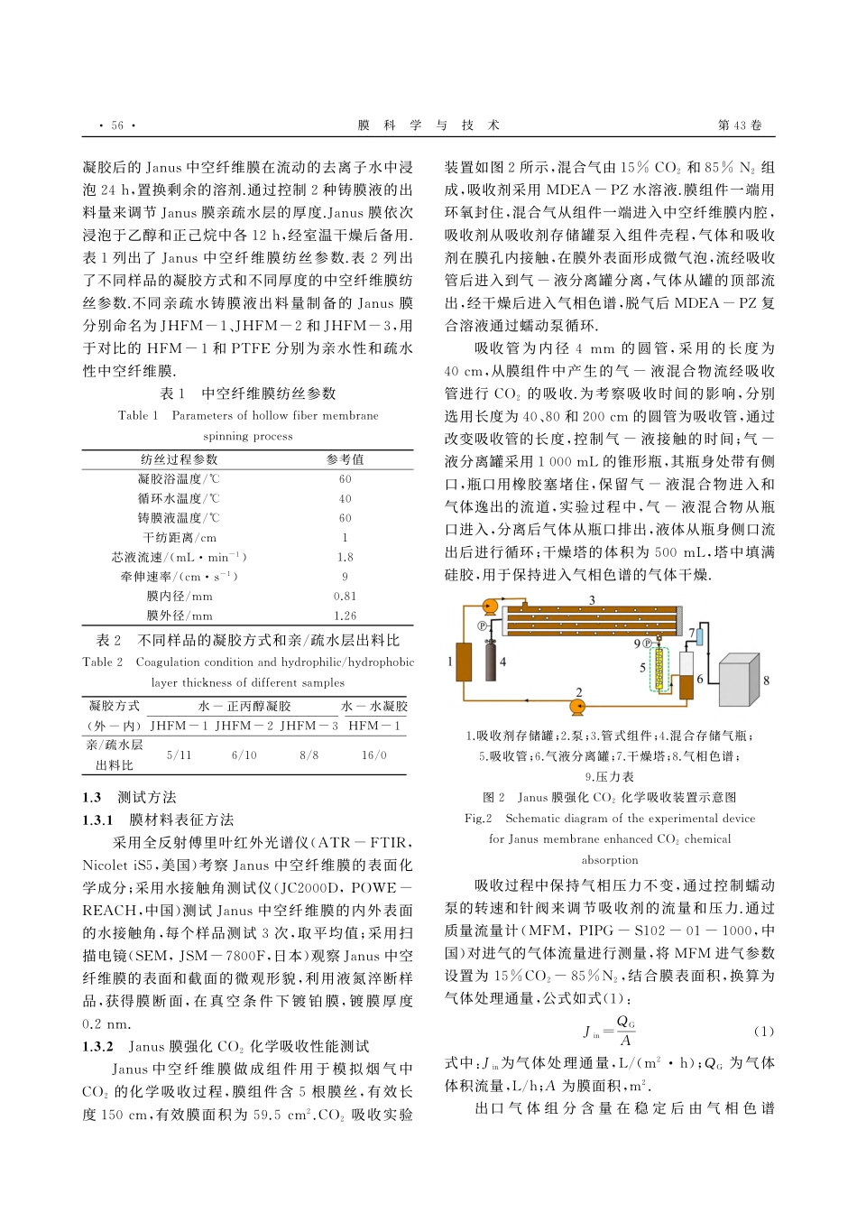Janus膜的制备及其在CO_2强化吸收中的研究_吴文渊.pdf_第3页