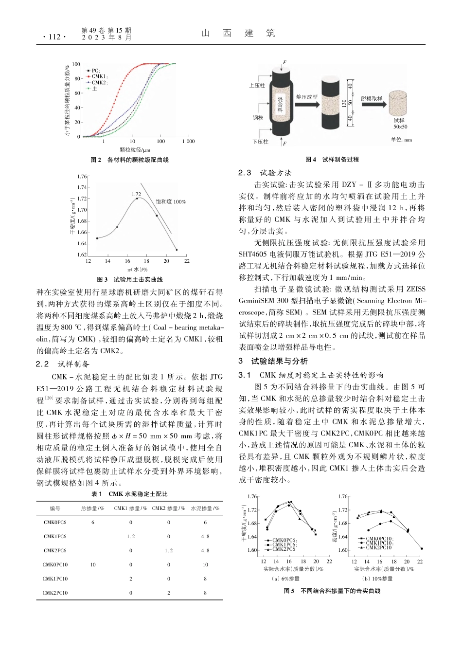 煤系偏高岭土稳定土用于路面基层的试验研究_纪海军.pdf_第2页
