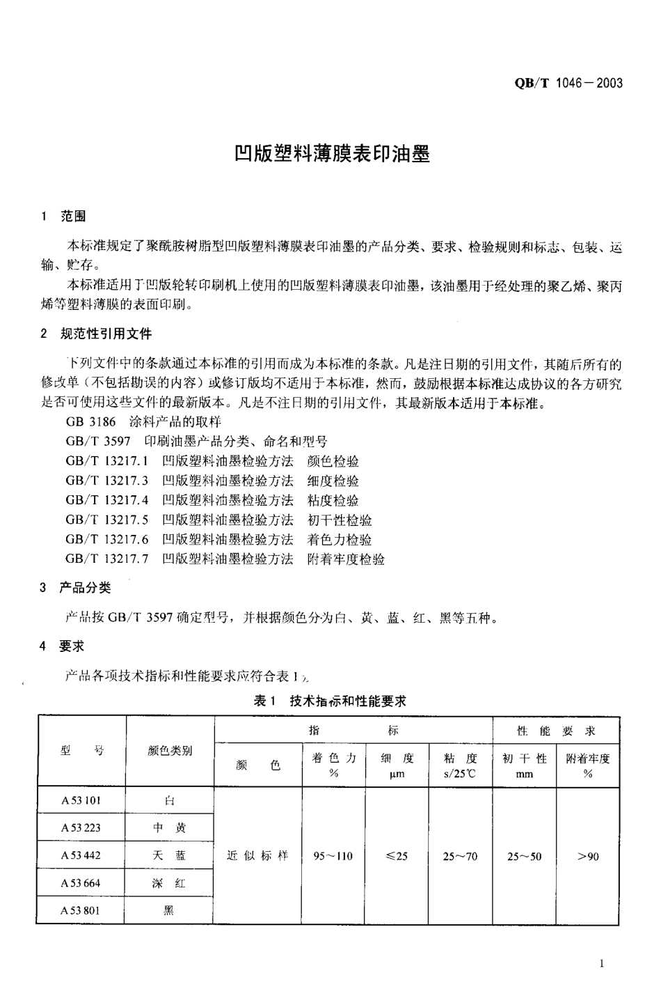 QBT 1046-2003 凹版塑料薄膜表印油墨.pdf_第3页