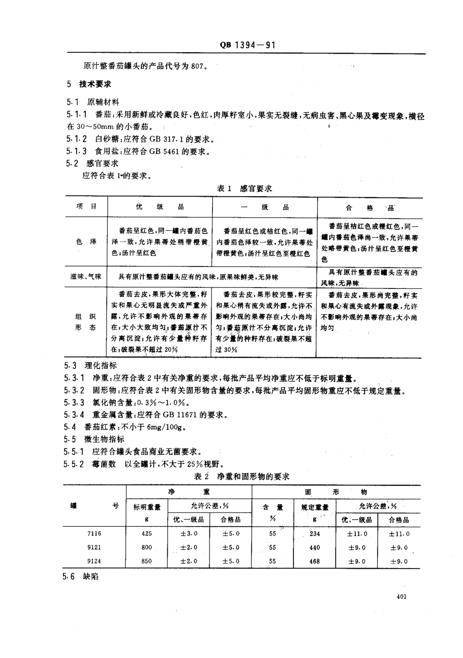 QBT 1394-1991 原汁整番茄罐头.pdf_第2页