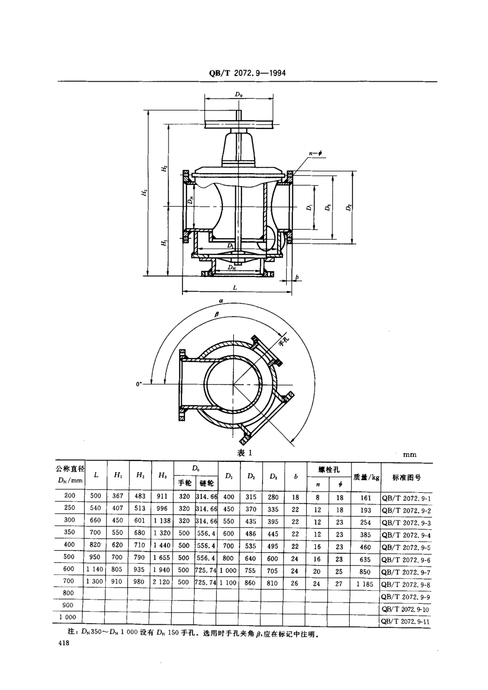 QBT 2072.9-1994 制糖机械 压力容器通用零部件 汁汽三通阀.pdf_第2页