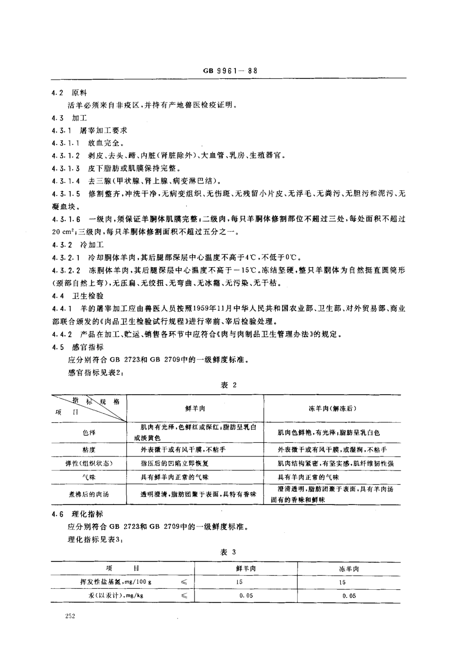 GBT 9961-1988 鲜、冻胴体羊肉.pdf_第2页