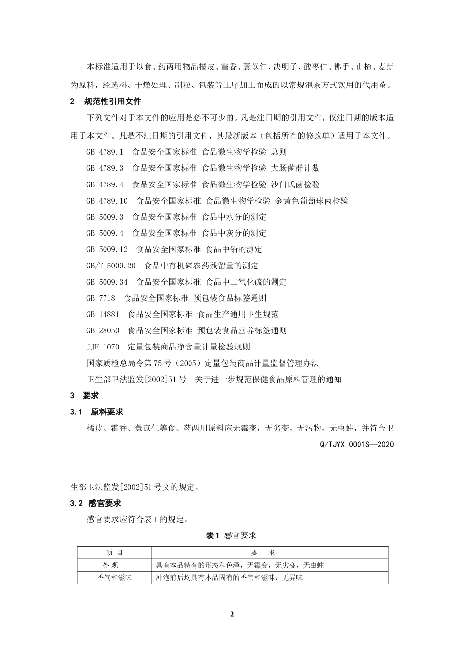QTJYX 0001 S-2020 灵瑞花草茶（代用茶）.doc_第3页