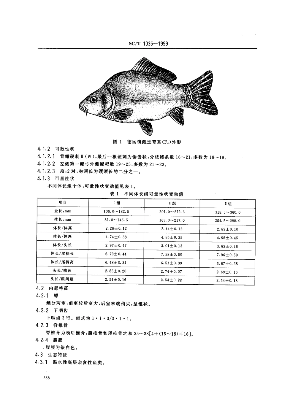 SCT 1035-1999 德国镜鲤选育系（F4）.pdf_第3页