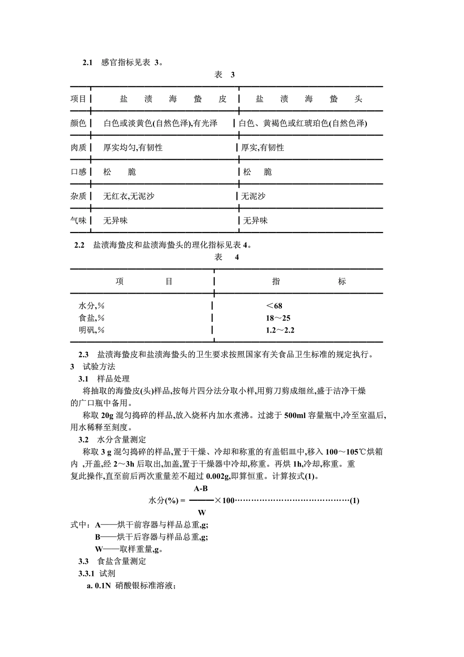 SCT 3210-1986 盐渍海蛰皮和盐渍海蛰头.pdf_第2页