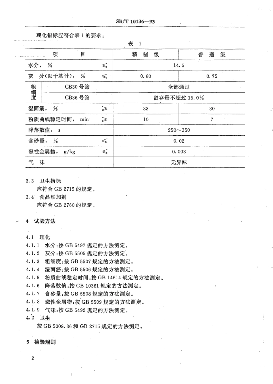 LST 3201-1993 面包用小麦粉.pdf_第2页