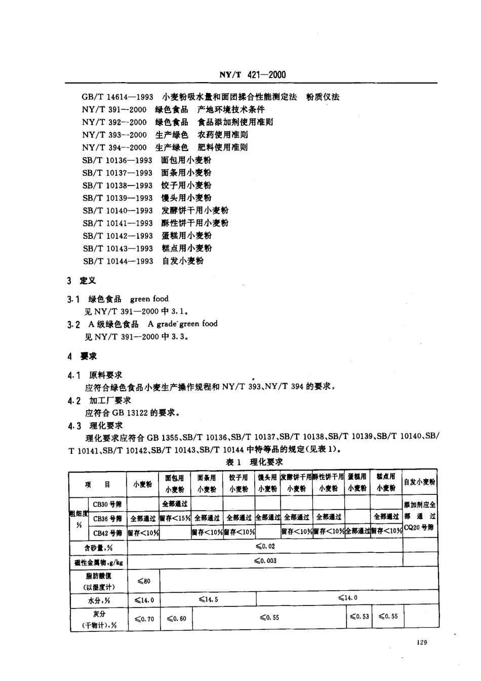 NYT 421-2000 绿色食品 小麦粉.pdf_第3页
