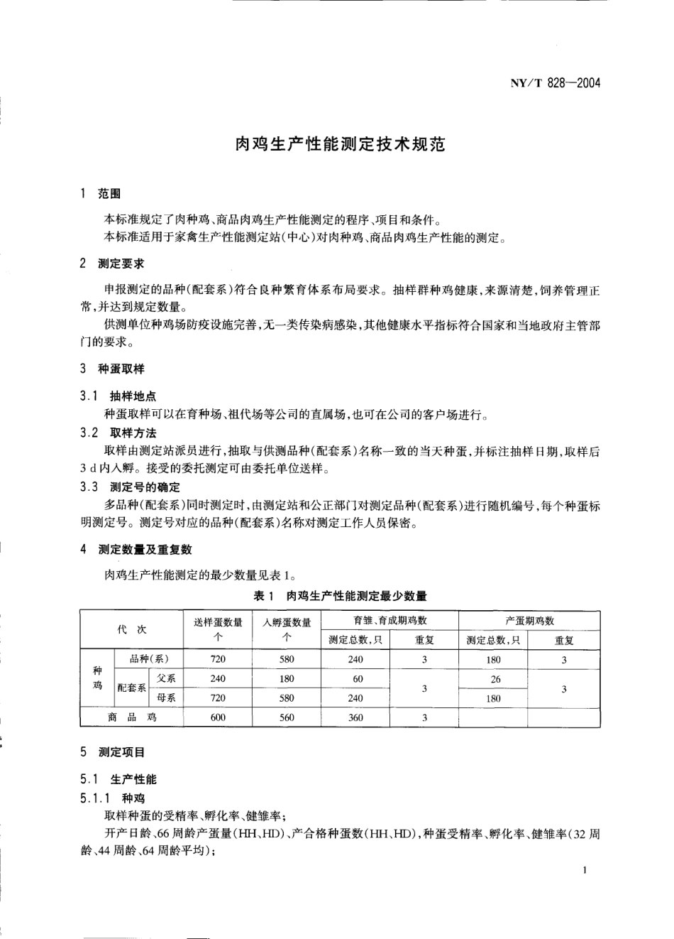 NYT 828-2004 肉鸡生产性能测定技术规范.pdf_第3页