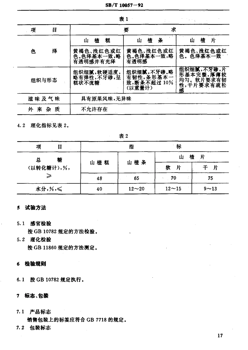 SBT 10057-1992 山楂糕、条、片.pdf_第3页