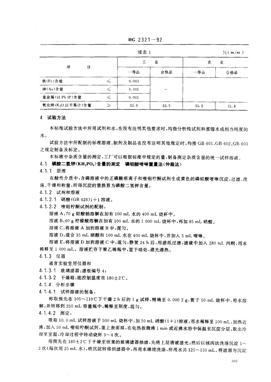 HGT 2321-1992 磷酸二氢钾.pdf_第2页
