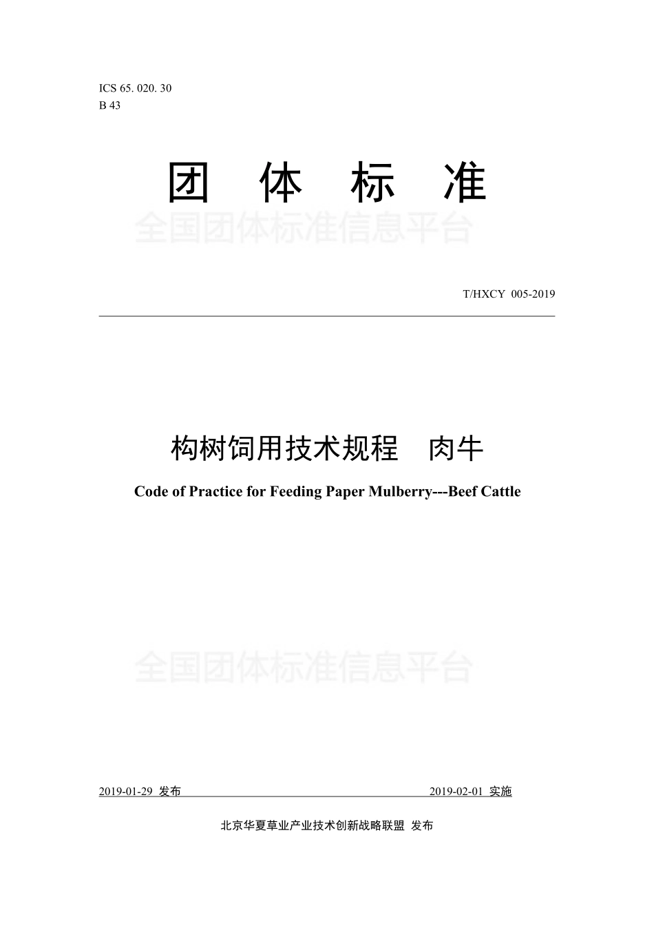 THXCY 005-2019 构树饲用技术规程肉牛.pdf_第1页