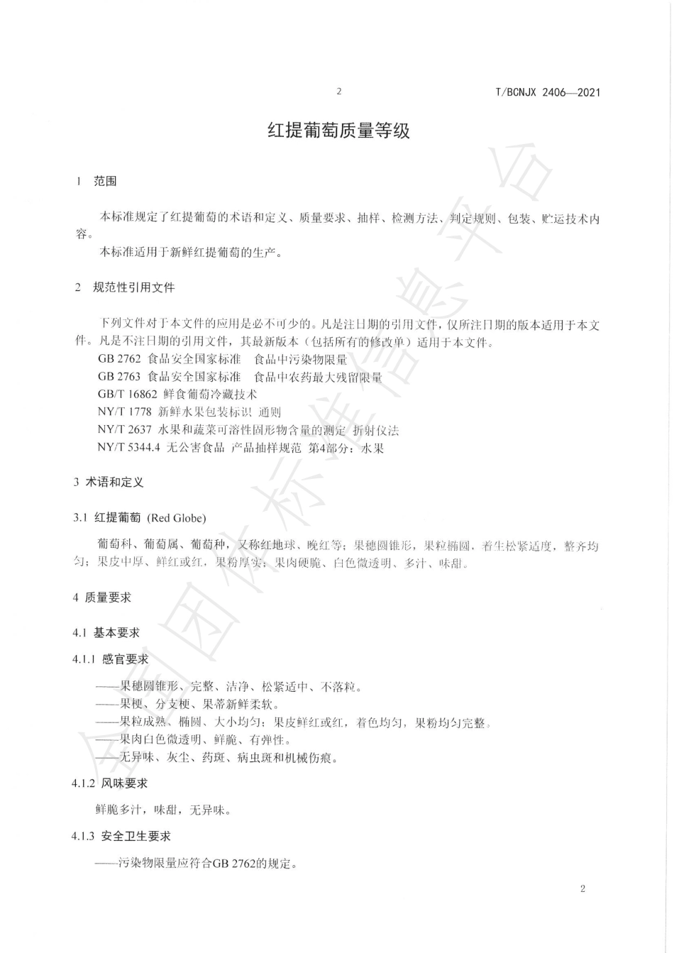 TBCNJX 2406-2021 红提葡萄质量等级.pdf_第3页