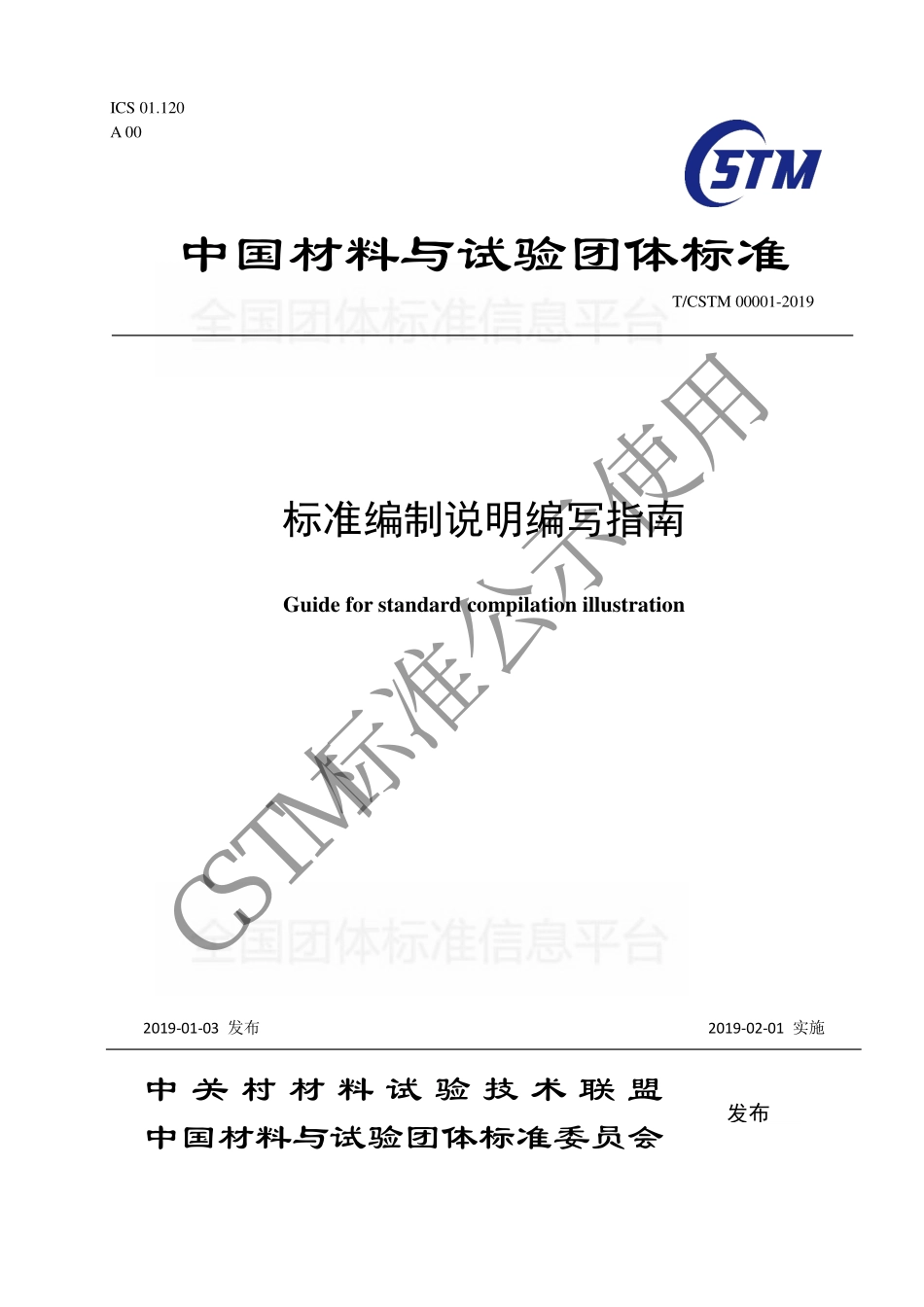 TCSTM 00001-2019 标准编制说明编写指南.pdf_第1页