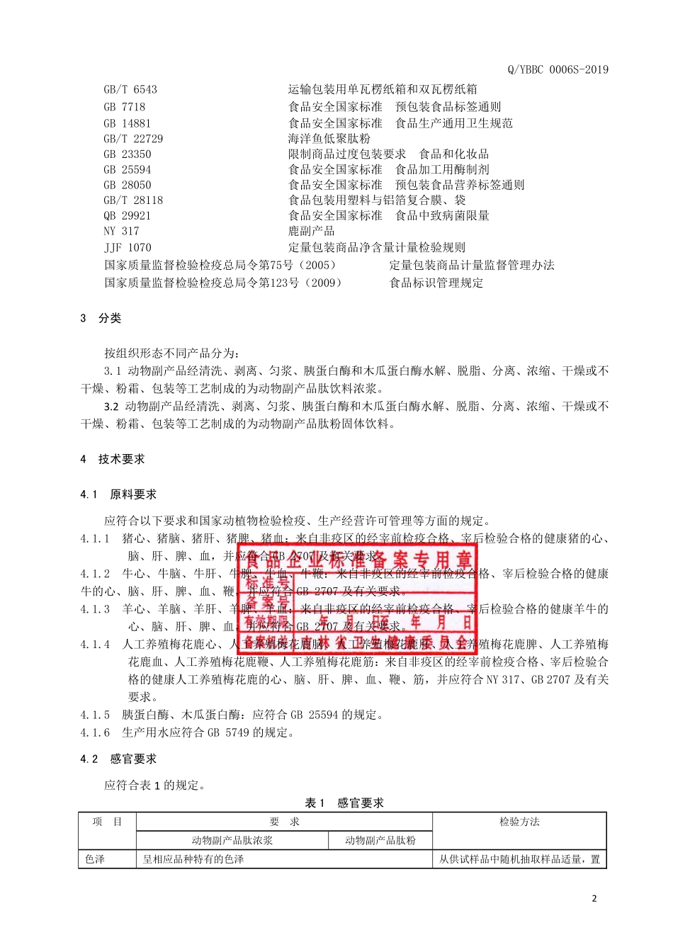 QYBBC 0006 S-2019 动物副产品肽制品.pdf_第3页