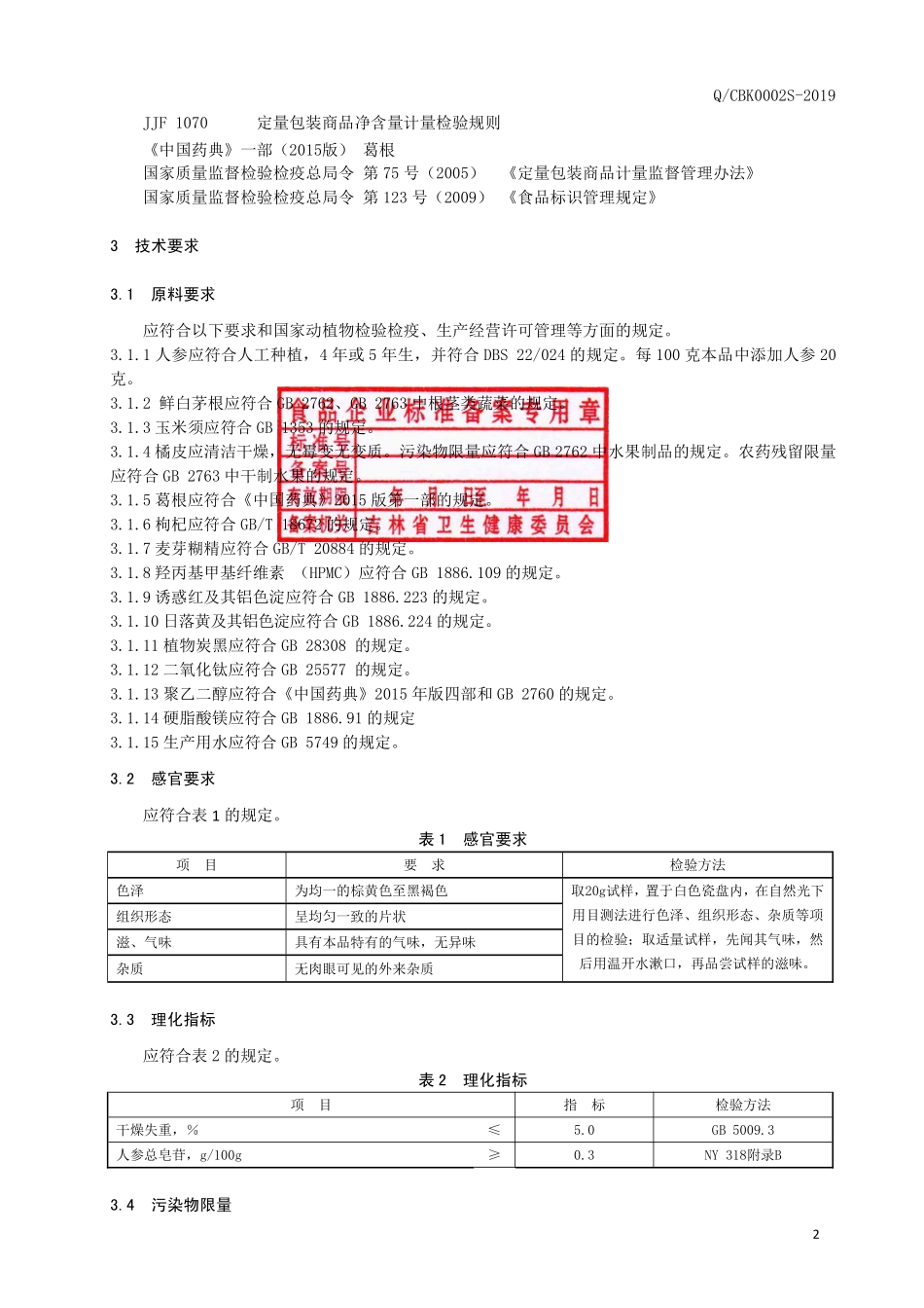 QCBK 0002 S-2019 人参白茅根片（压片糖果）.pdf_第3页