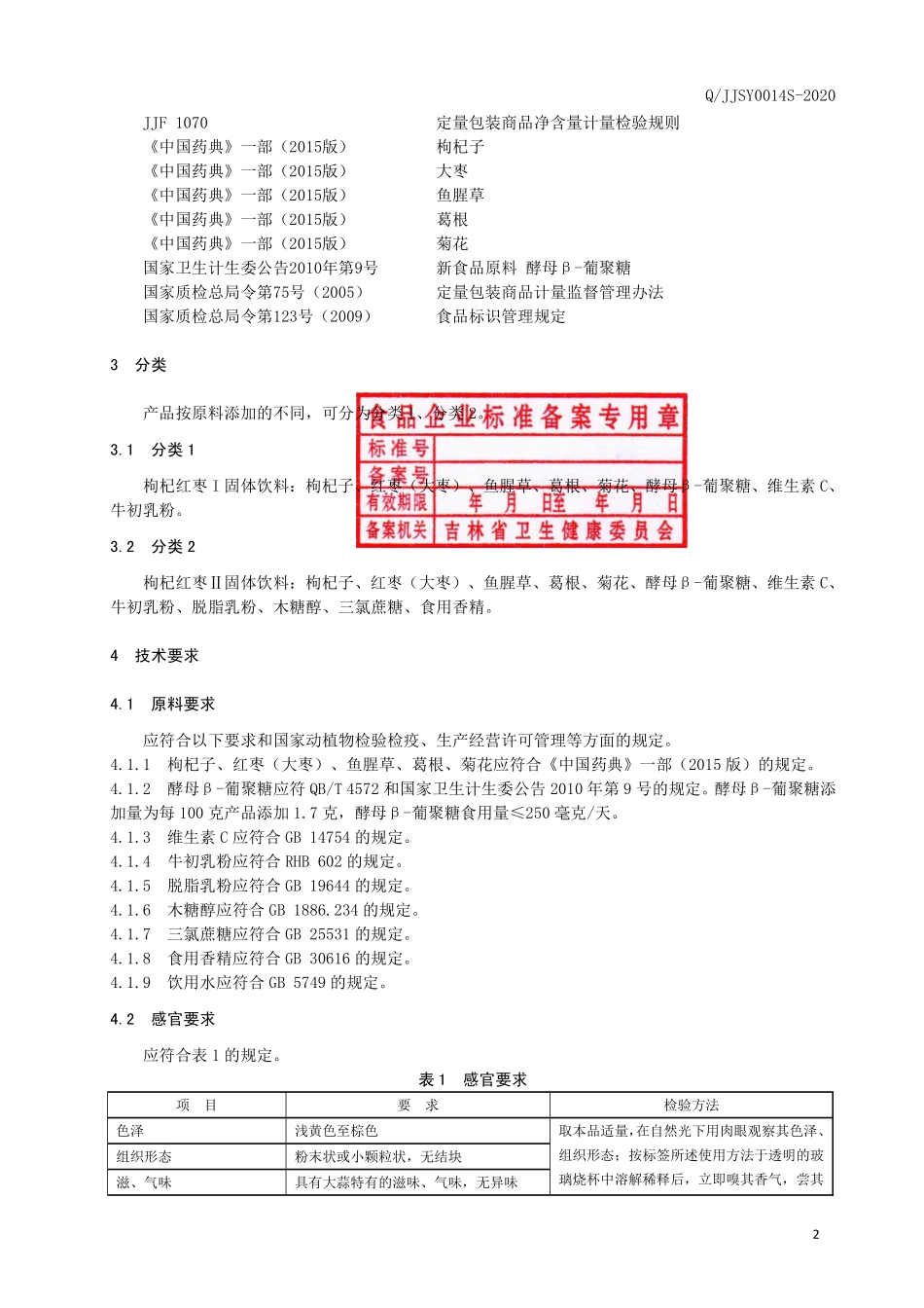QJJSY 0014 S-2020 枸杞红枣I固体饮料.pdf_第3页