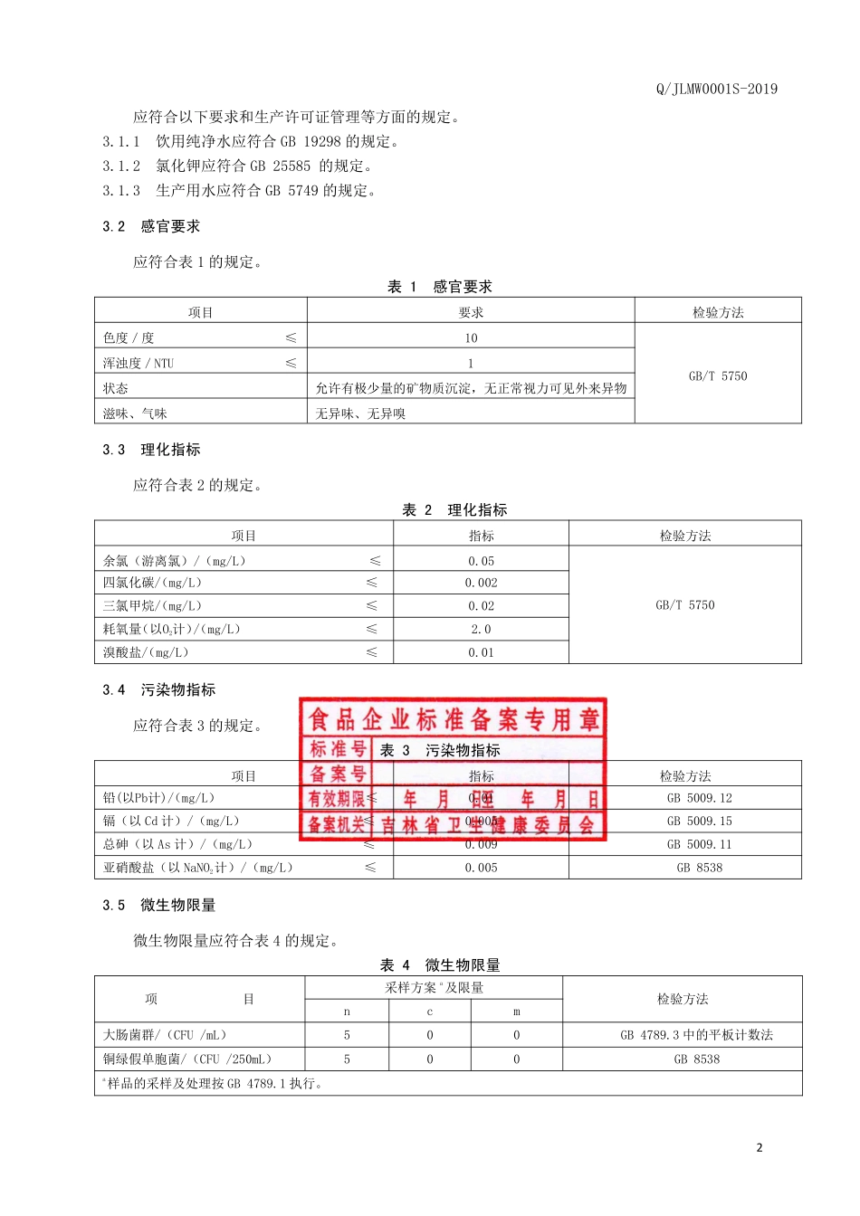 QJLMW 0001 S-2019 包装饮用水（其他饮用水）.pdf_第3页