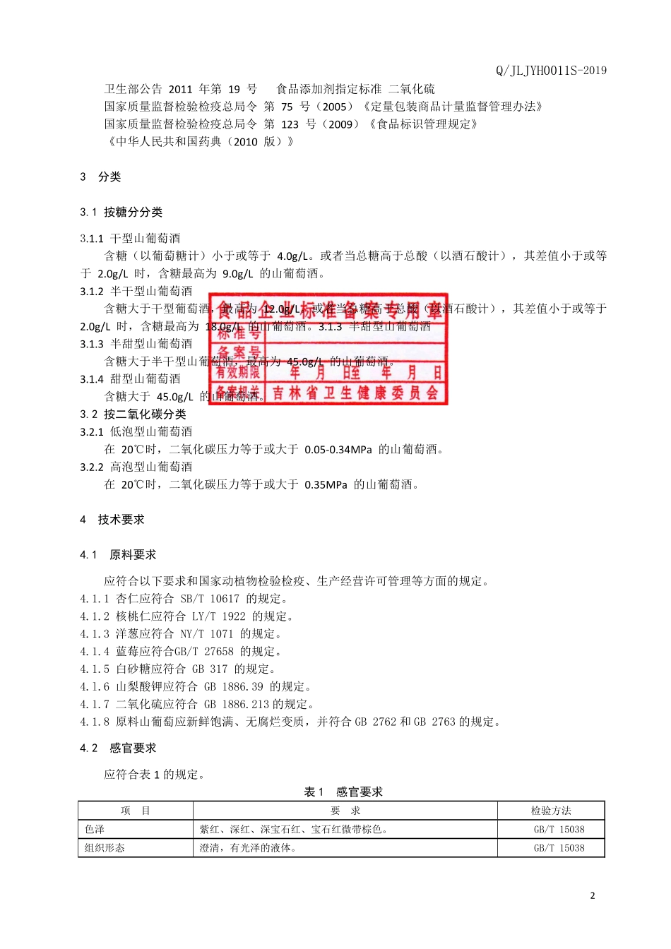 QJLJYH 0011 S-2019 山葡萄酒（加香型）.pdf_第3页