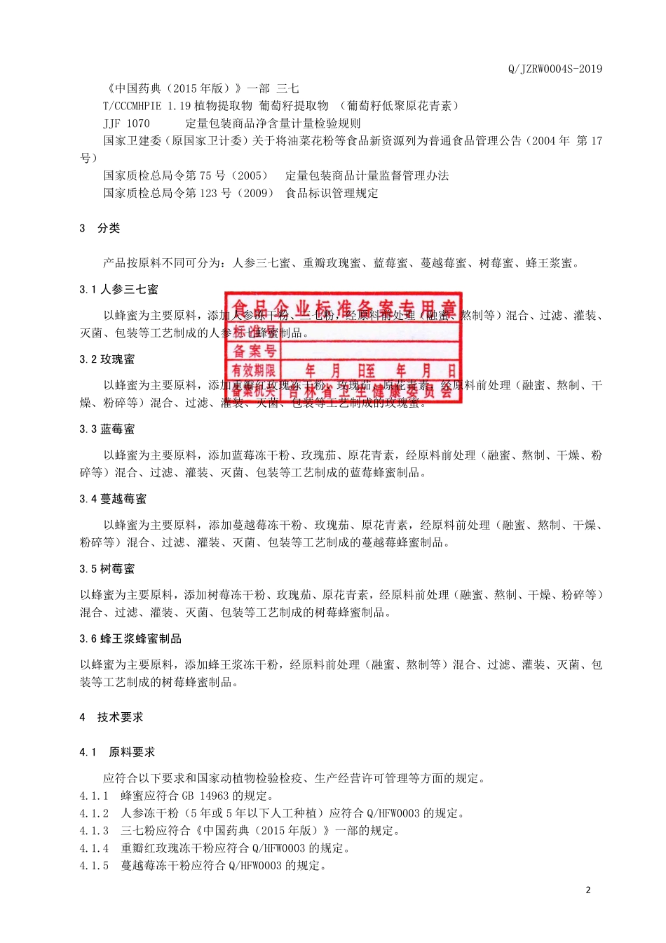 QJZRW 0004 S-2019 蜂产品制品（二）.pdf_第3页