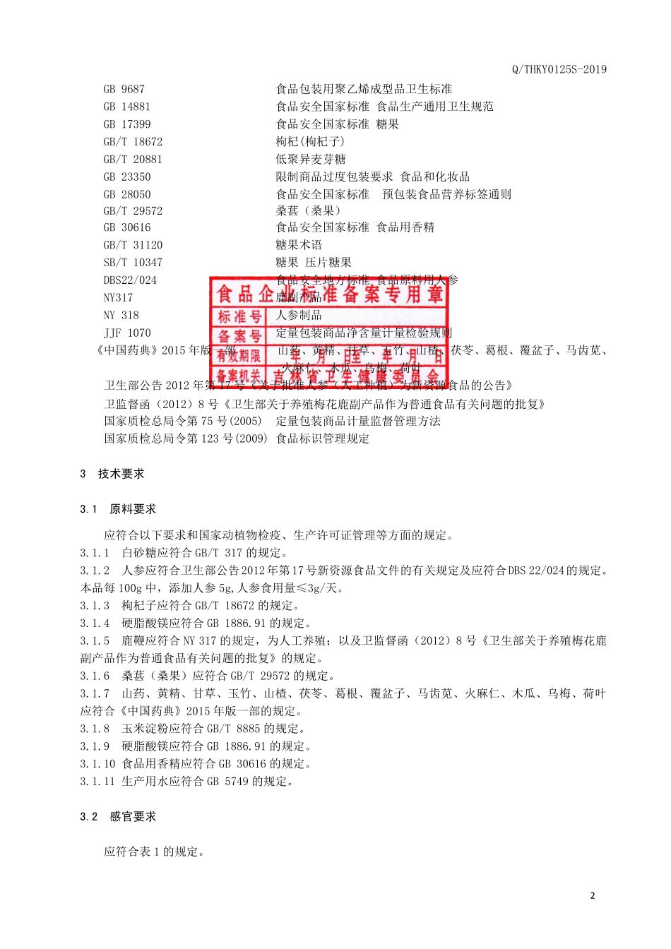 QTHKY 0125 S-2019 人参鹿鞭压片糖果.pdf_第3页