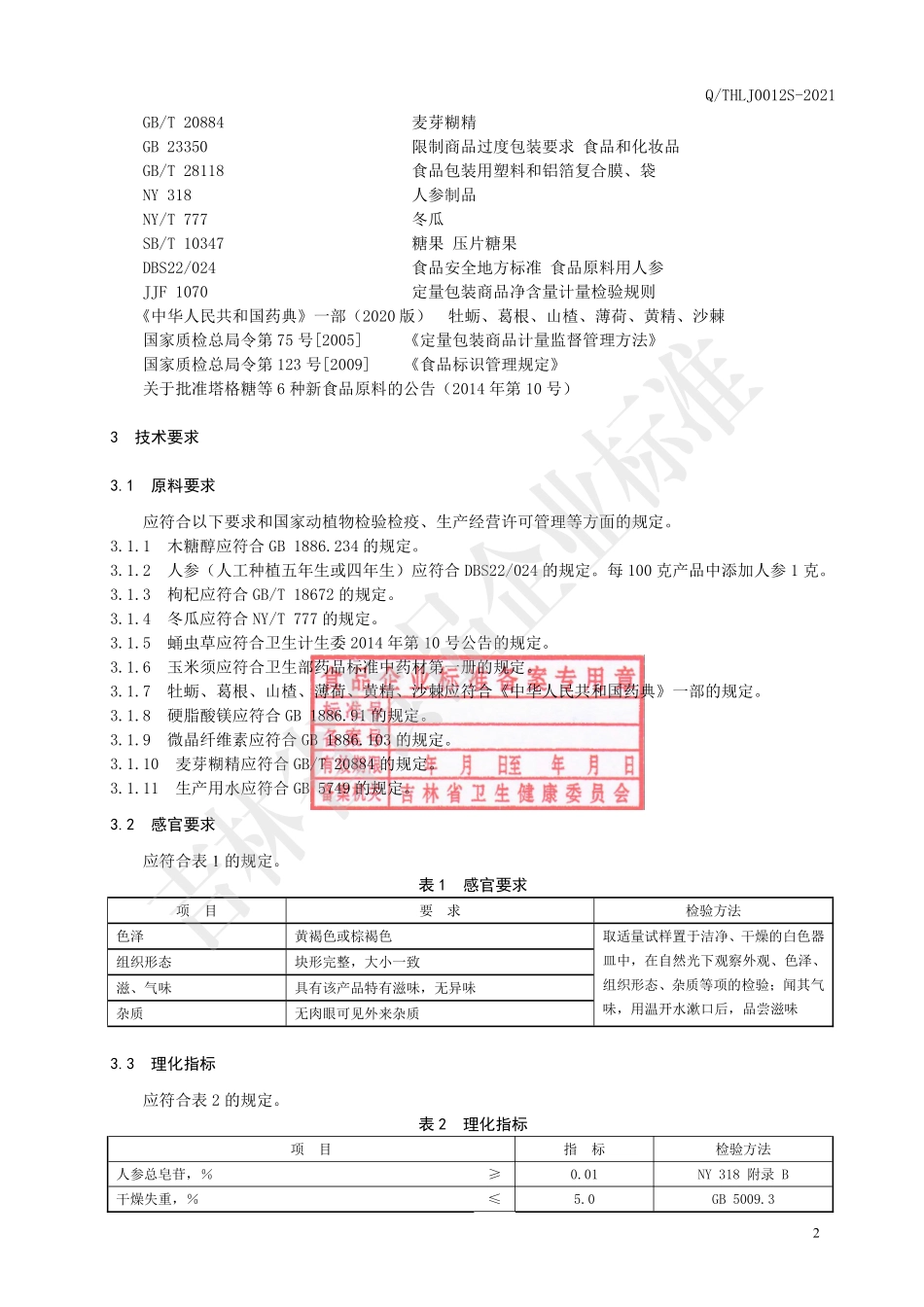 QTHLJ 0012 S-2021 人参沙棘压片糖果.pdf_第3页